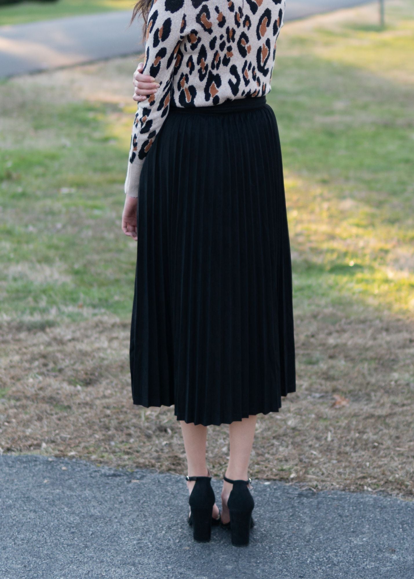 Black suede outlet skirt